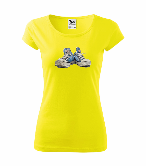 Tričko dámské TENISKY Barva: citrónová, Velikost: XL