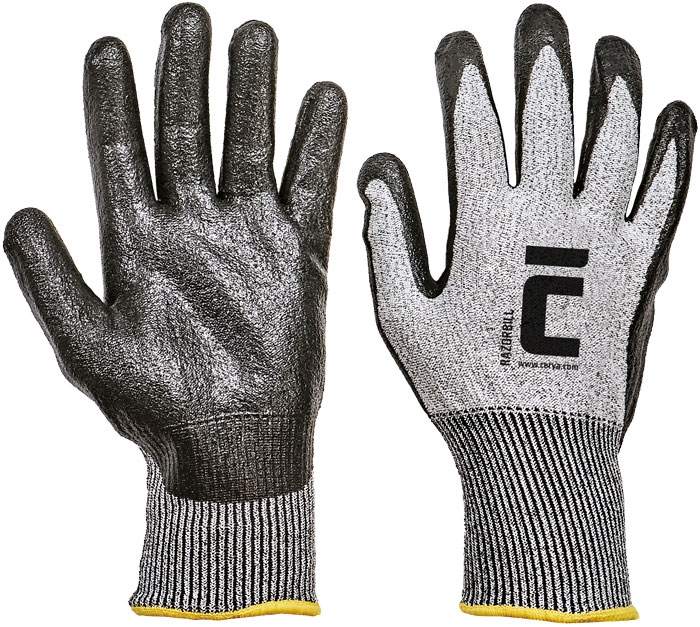 Řezuodolné rukavice RAZORBILL Barva: šedá-černá, Velikost: 9