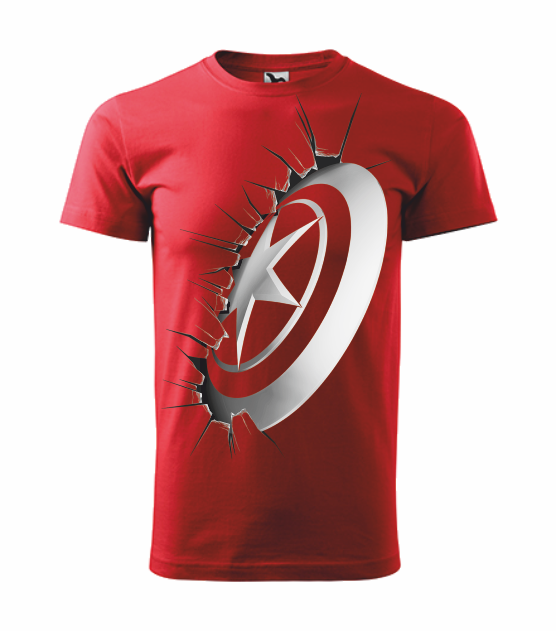 Tričko pánské ŠTÍT AVENGERS Barva: červená, Velikost: 4XL