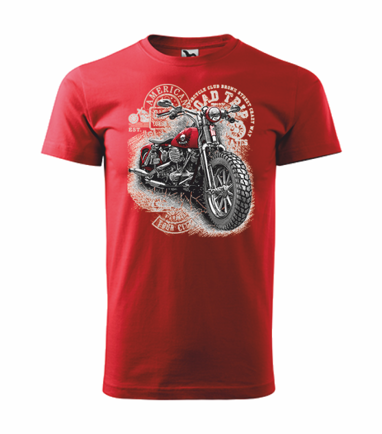 Tričko pánské MOTORKA CHOPPER Barva: červená, Velikost: L
