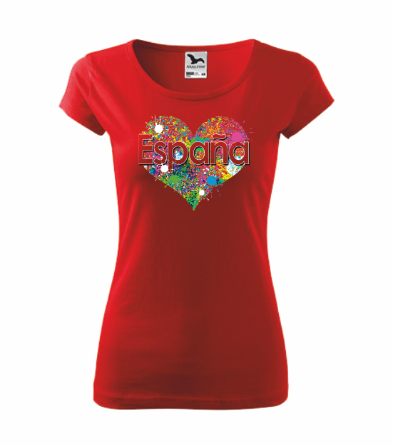 Tričko dámské SRDCE ESPAŇA Barva: červená, Velikost: XL