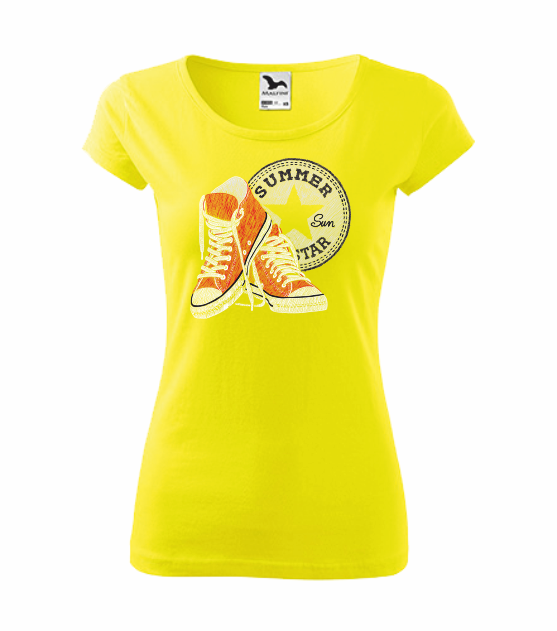 Tričko dámské TENISKY SUMMER Barva: citrónová, Velikost: XL