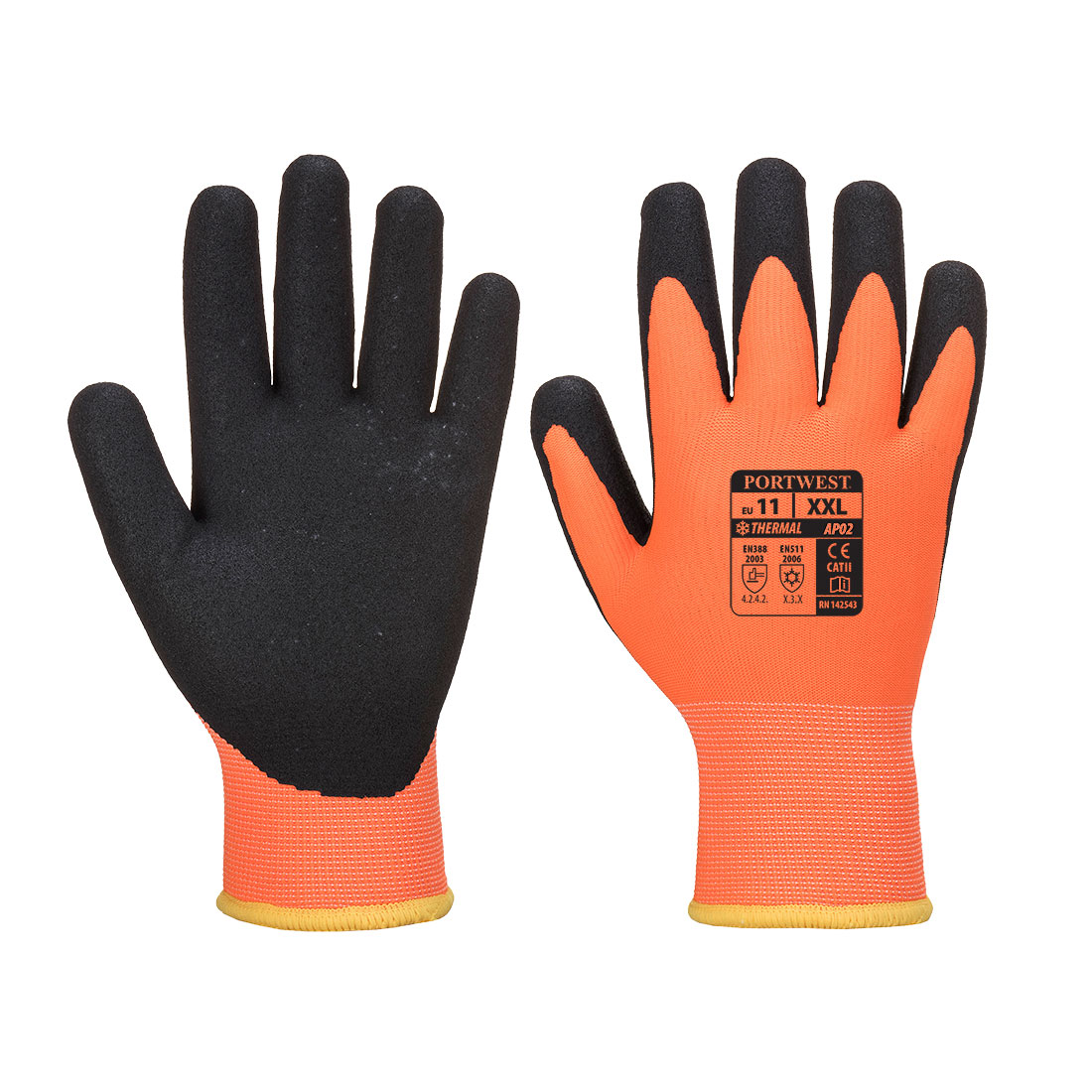 Zimní rukavice Thermo Pro Ultra Barva: oranžová-černá, Velikost: XL