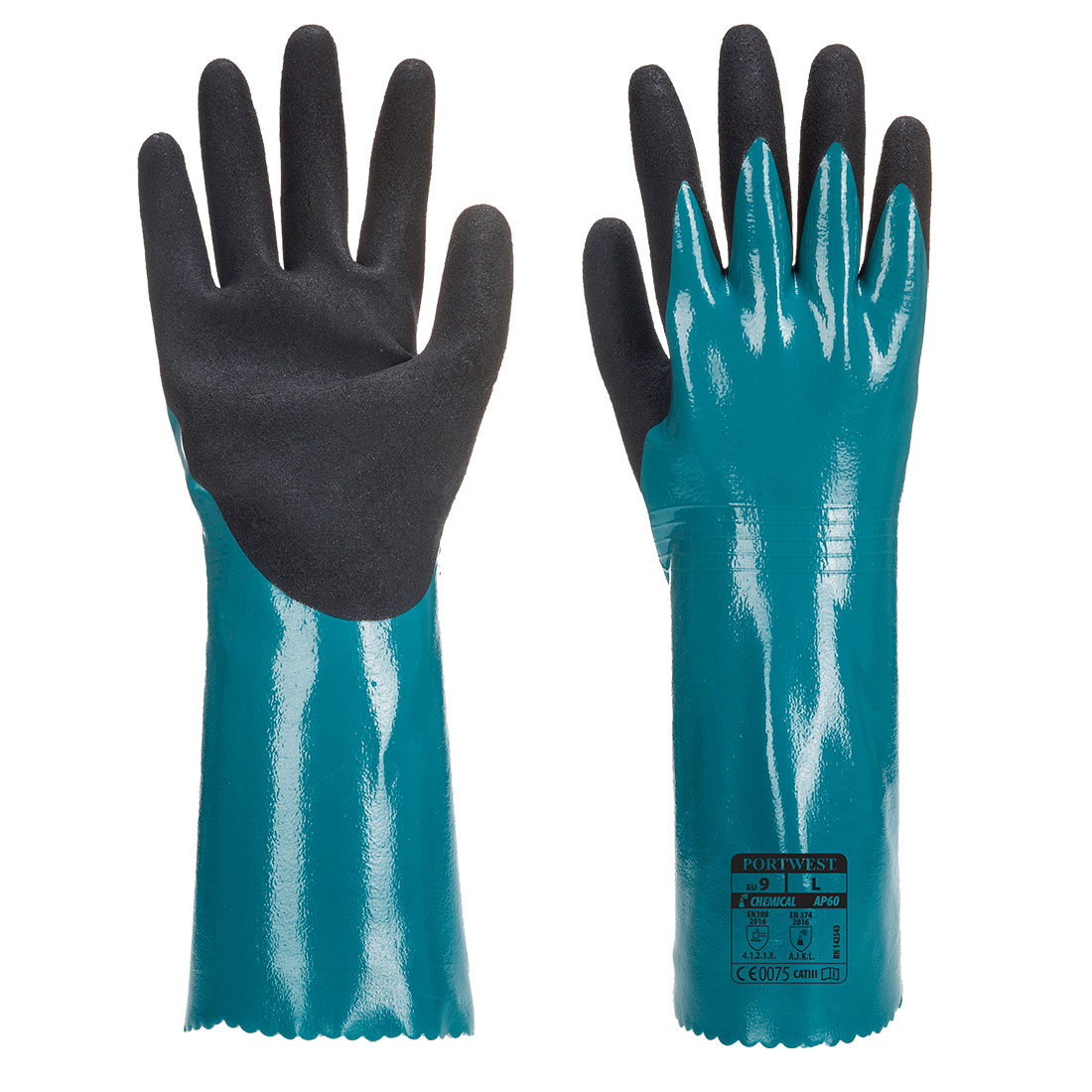 Chemicky odolné rukavice Sandy Grip Lite Barva: černá, Velikost: M