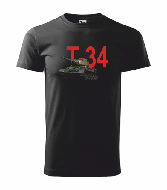 Tričko pánské/dětské TANK T-34 Barva: černá, Velikost: L