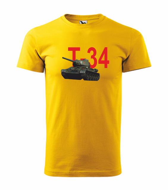 Tričko pánské/dětské TANK T-34 Barva: žlutá, Velikost: 2XL