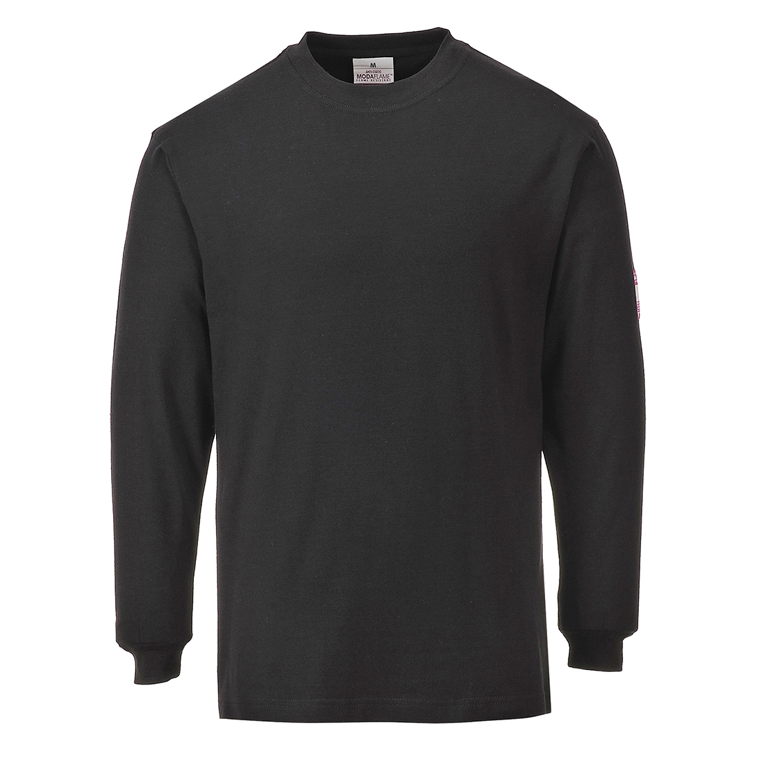 Nehořlavé triko s dlouhými rukávy Flame Resistant Anti-Static Barva: černá, Velikost: L