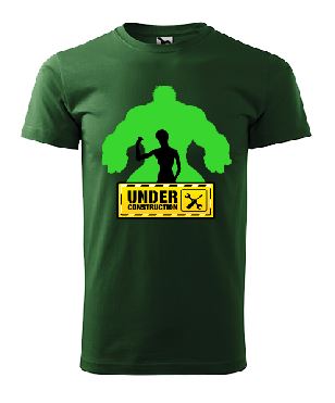 Tričko pánské UNDER CONSTRUCTION Barva: lahvově zelená, Velikost: XL