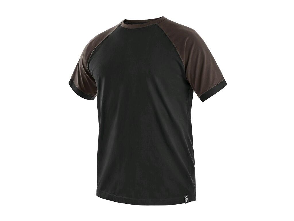 Tričko s krátkým rukávem OLIVER Barva: černá-hnědá, Velikost: XL