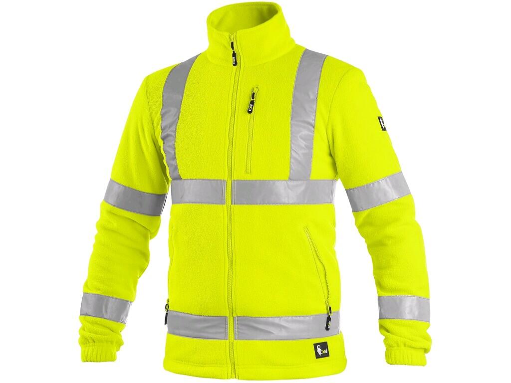 Fleecová bunda CXS PRESTON Barva: fluorescenční žlutá, Velikost: M