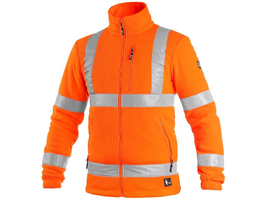 Fleecová bunda CXS PRESTON Barva: fluorescenční oranžová, Velikost: 2XL