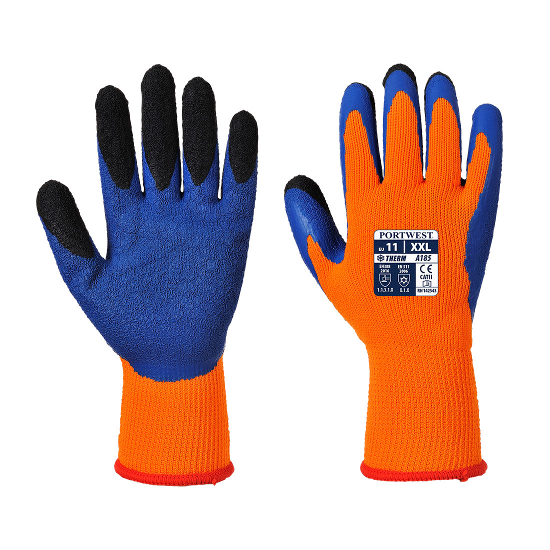 Rukavice Duo-Therm Barva: oranžová-námořní modrá, Velikost: L