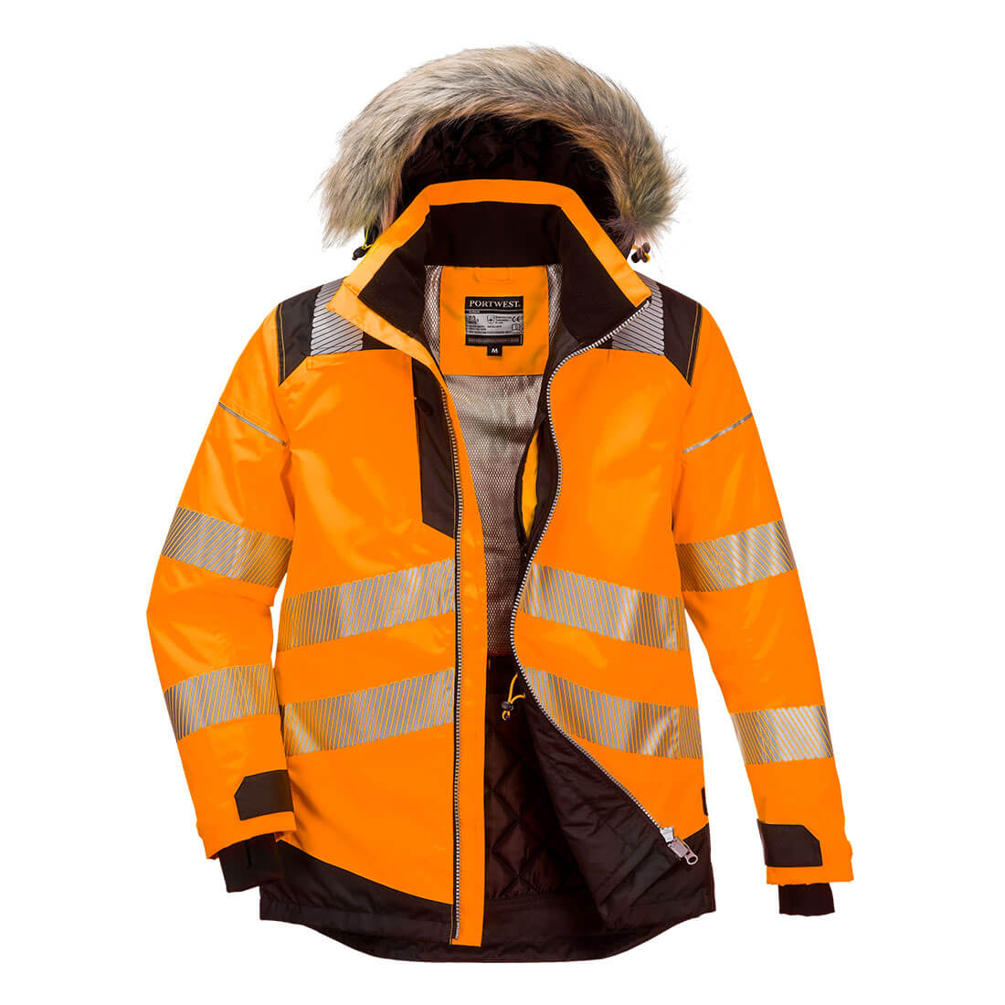 Zimní bunda PW3 Hi-Vis Parka Barva: oranžová-černá, Velikost: XL