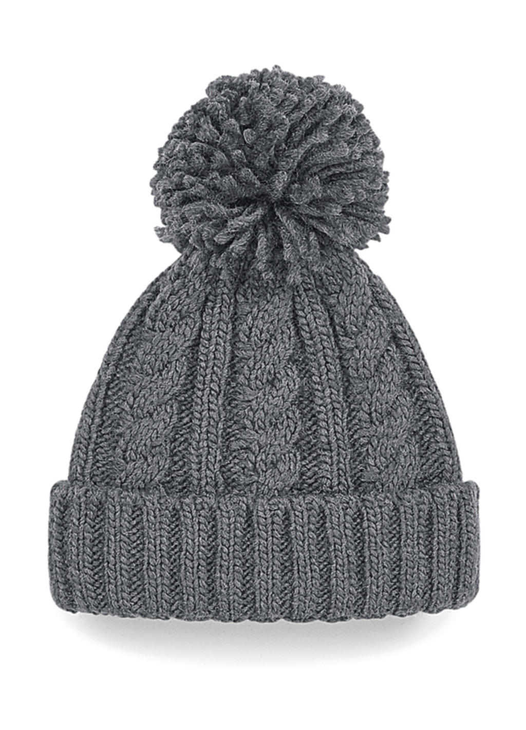 Čepice Cable Knit Melange Beanie Barva: světle šedá, Velikost: uni