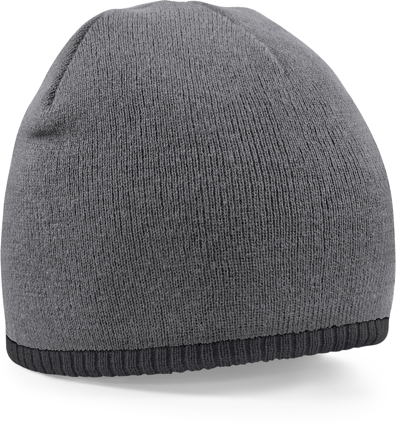Dvoubarevná zimní čepice Beanie Barva: šedá-černá, Velikost: uni