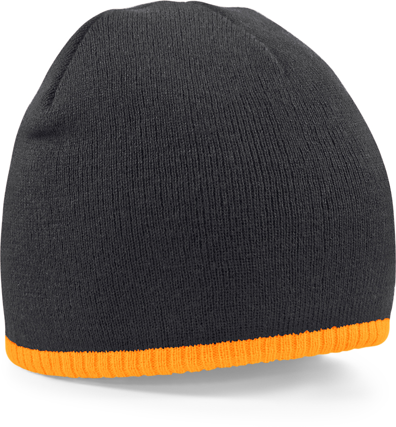 Dvoubarevná zimní čepice Beanie Barva: černá-oranžová, Velikost: uni