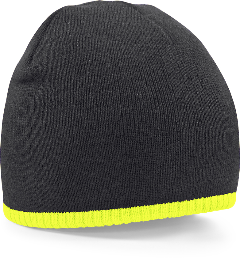 Dvoubarevná zimní čepice Beanie Barva: černá-žlutá, Velikost: uni