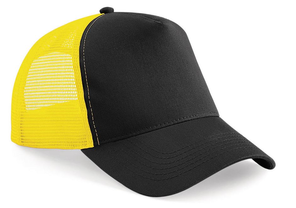 Čepice Snapback Trucker Barva: černá-žlutá, Velikost: uni