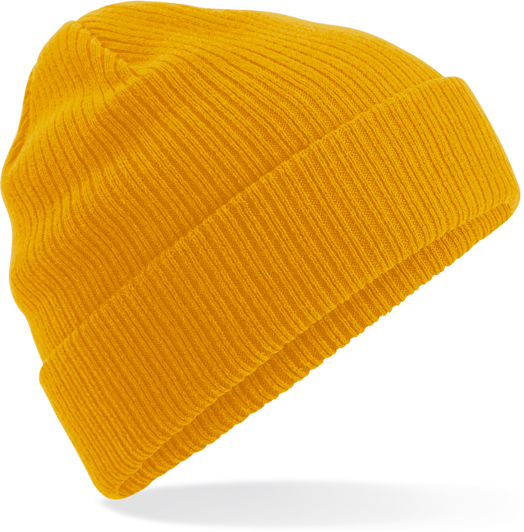 Bavlněná zimní čepice Beanie z organické bavlny Barva: mustard, Velikost: uni