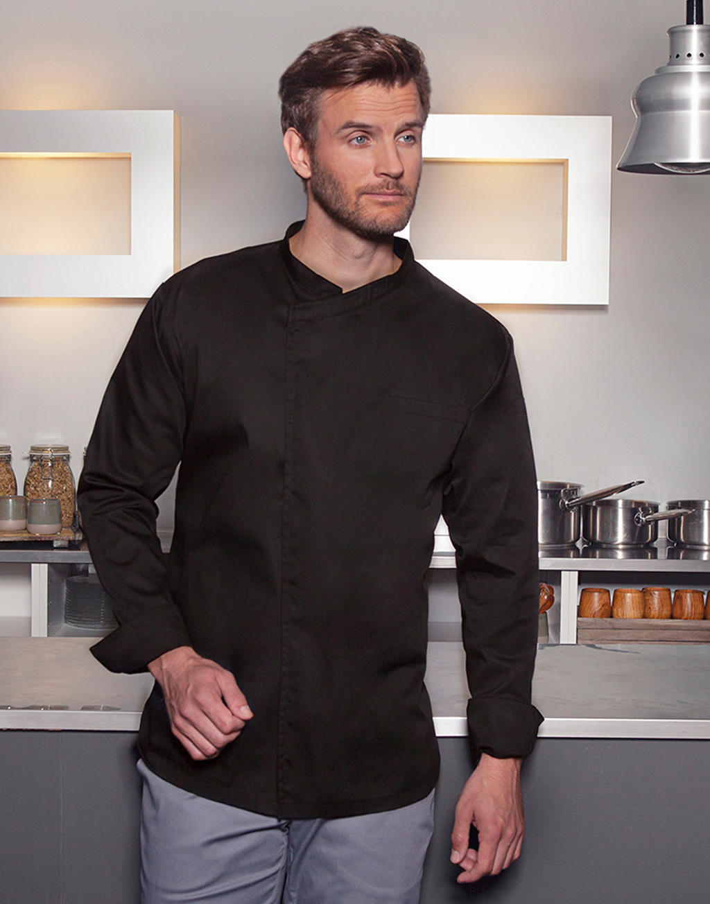 Košile Chef's Shirt Basic Long Sleeve Barva: černá, Velikost: 3XL