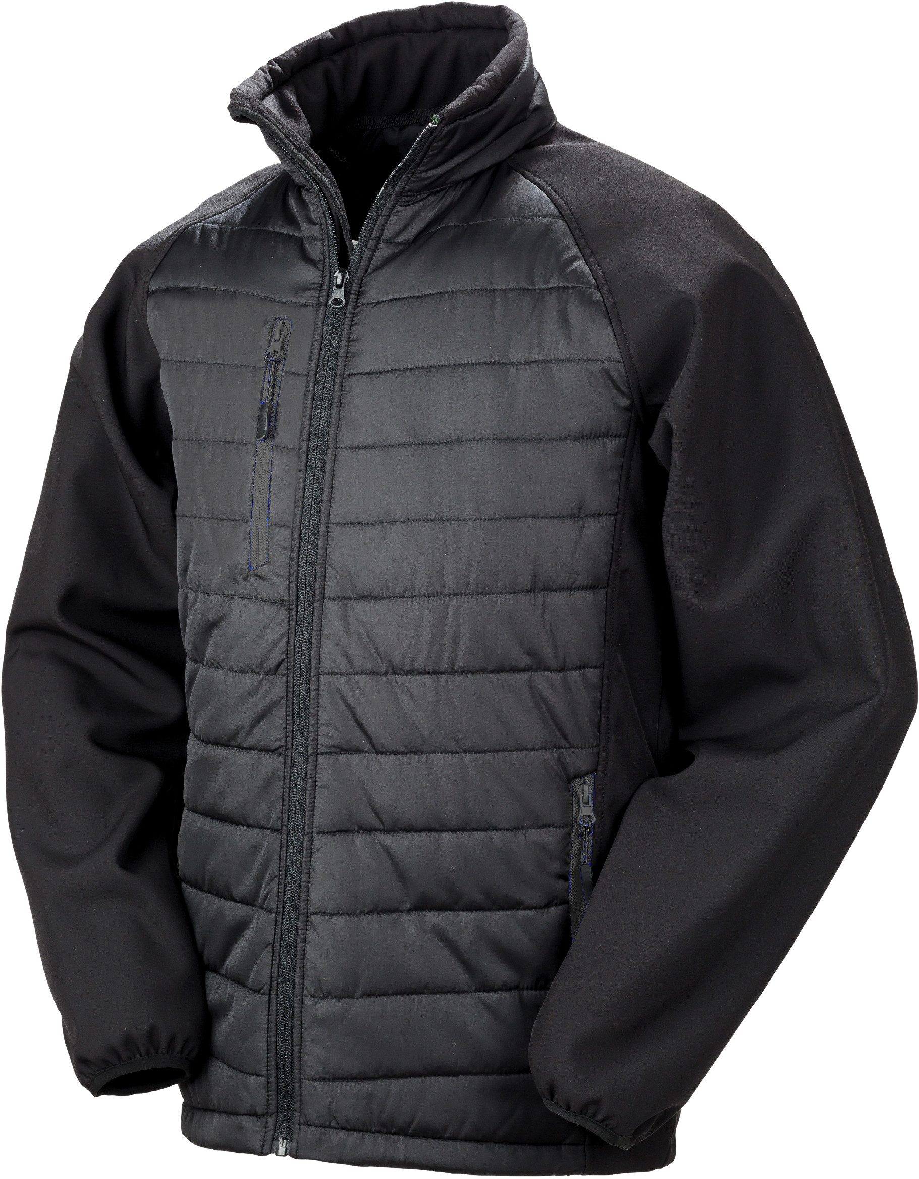 Polstrovaná softshell bunda Black Compass R237X Barva: černá-černá, Velikost: S