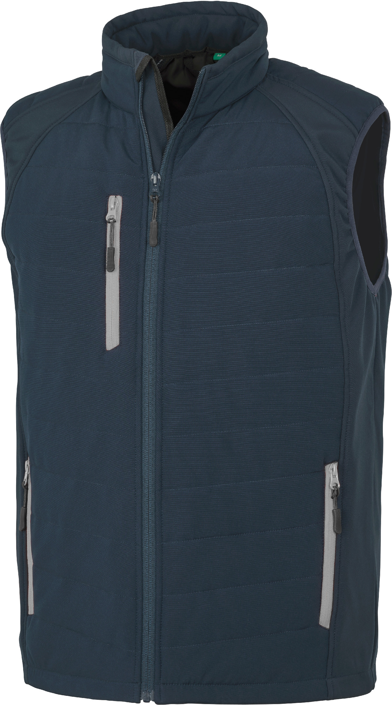 Polstrovaná softshell vesta Compass R238X Barva: námořní modrá-šedá, Velikost: M