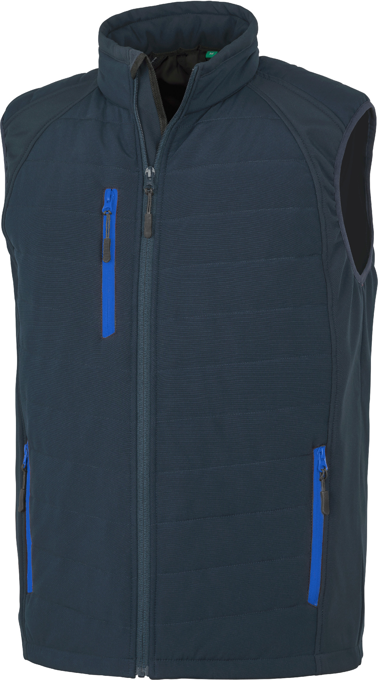 Polstrovaná softshell vesta Compass R238X Barva: námořní modrá-modrá, Velikost: L