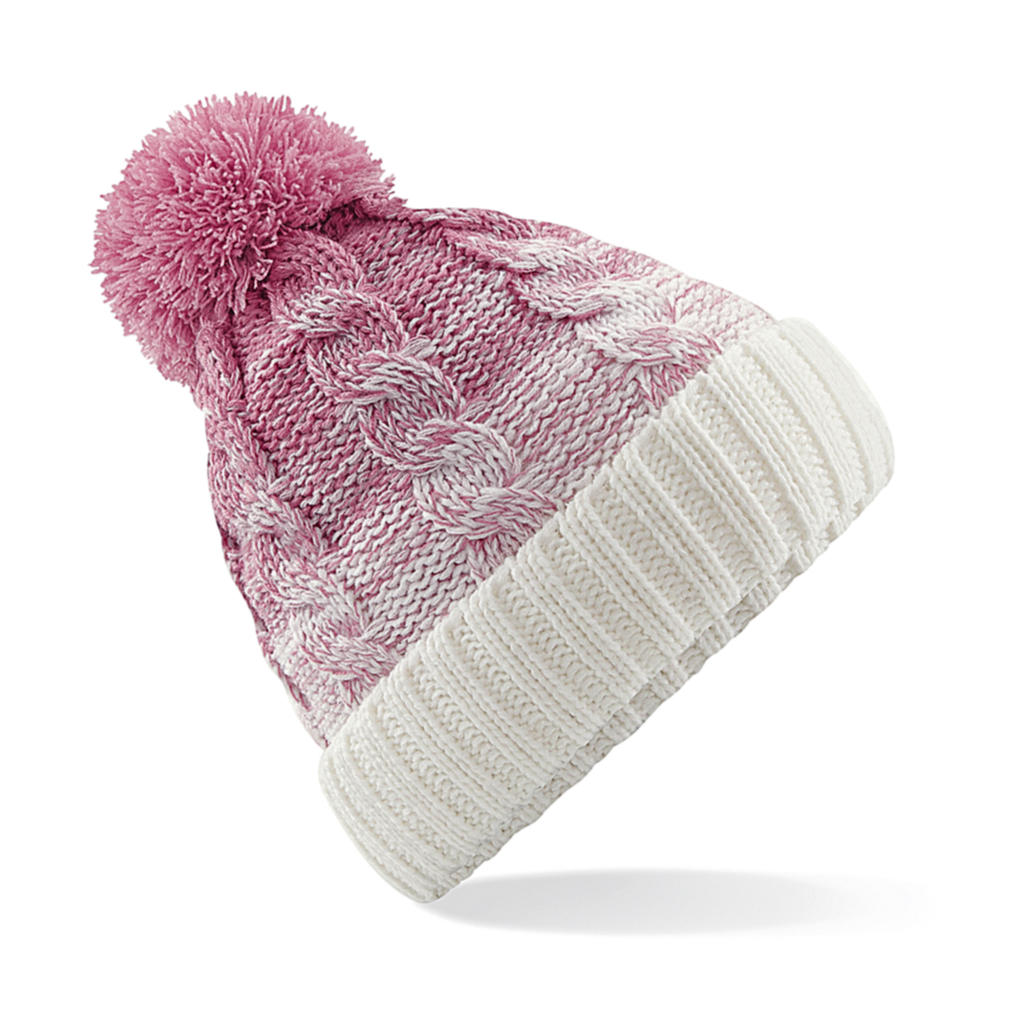 Zimní čepice Ombré Barva: růžová-bílá, Velikost: uni