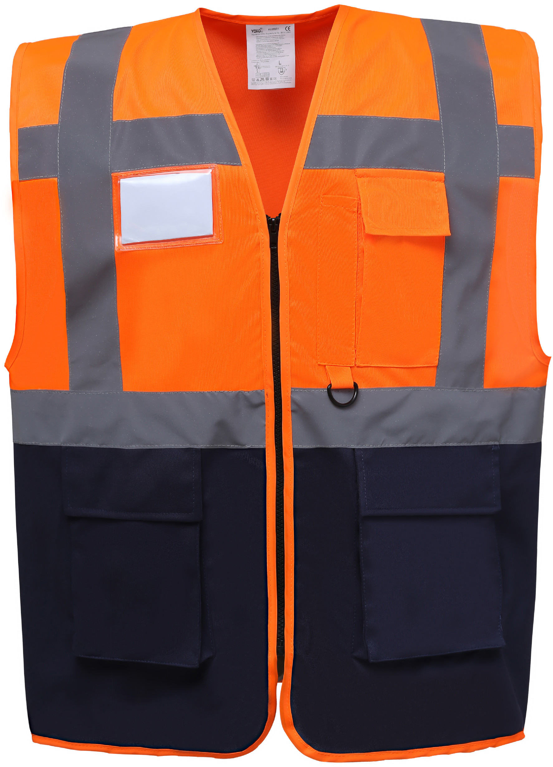 Reflexní vesta EXEC HVW801 Barva: oranžová-námořní modrá, Velikost: M