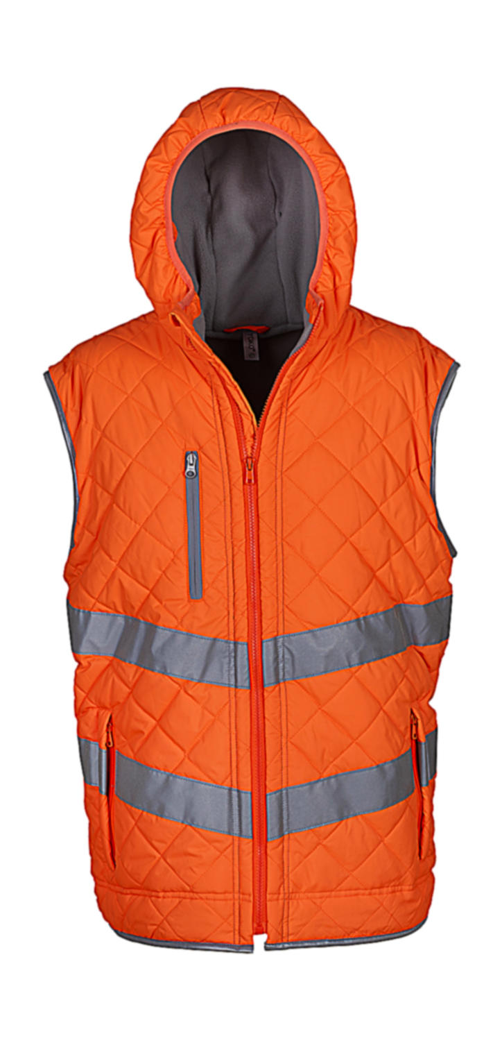 Zimní reflexní vesta Kensington Hooded Barva: fluorescenční oranžová, Velikost: L