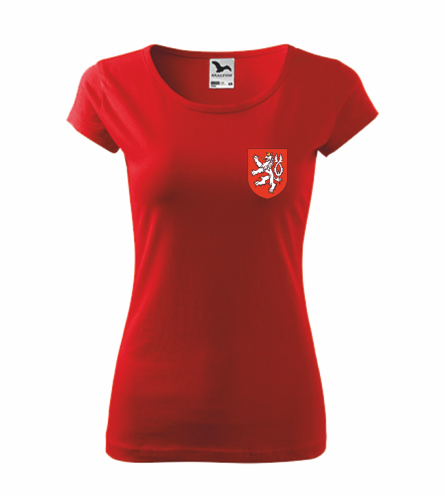 Dámské tričko ČESKÝ LEV Barva: červená, Velikost: M