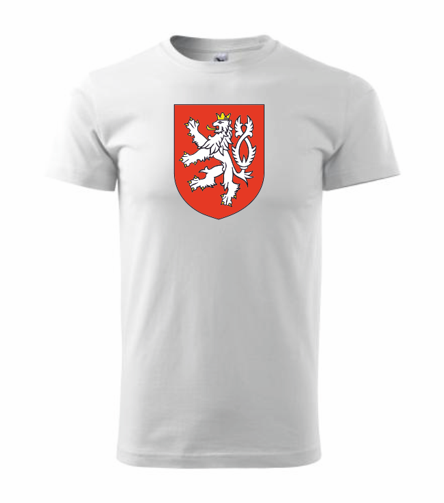 Tričko pánské/dětské ČESKÝ LEV 2 Barva: bílá, Velikost: 4XL