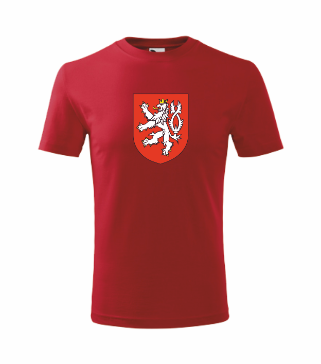 Tričko pánské/dětské ČESKÝ LEV 2 Barva: červená, Velikost: 110 cm/4 roky