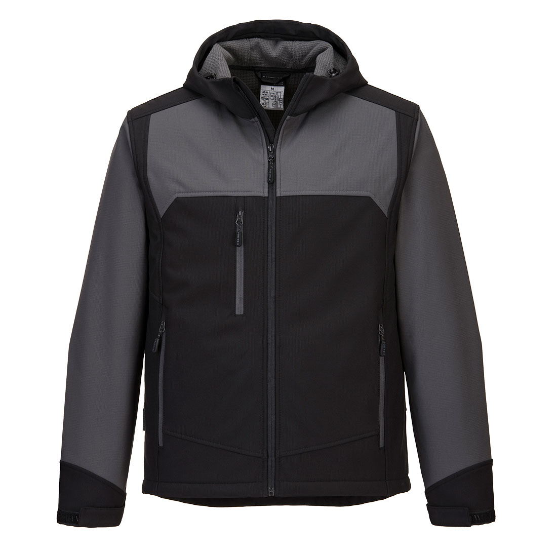 Softshellová bunda s kapucí KX3 (3L) Barva: černá-šedá, Velikost: 3XL
