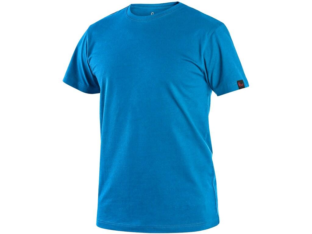 Tričko s krátkým rukávem CXS NOLAN Barva: azurově modrá, Velikost: XL