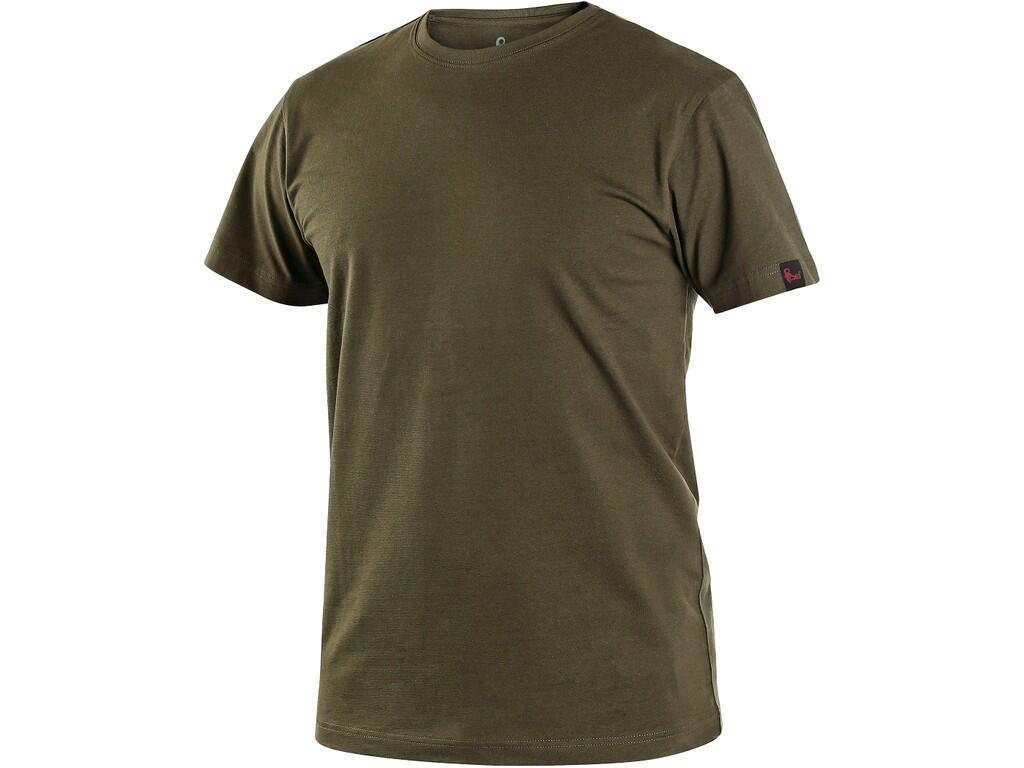 Tričko s krátkým rukávem CXS NOLAN Barva: khaki, Velikost: M