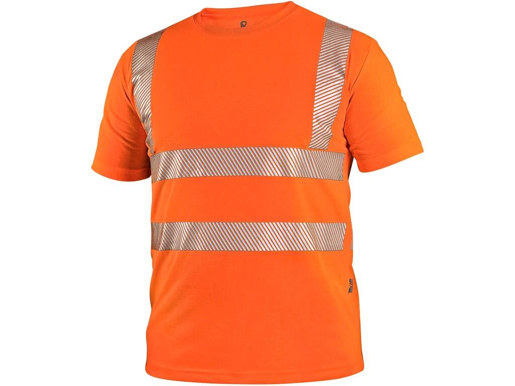Pánské výstražné tričko CXS BANGOR Barva: oranžová, Velikost: L
