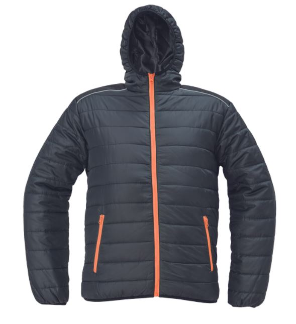 Zateplená bunda MAX VIVO LIGHT Barva: černá-oranžová, Velikost: L
