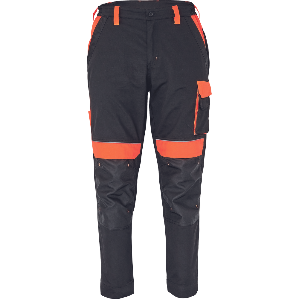 Pracovní kalhoty MAX VIVO Barva: černá-oranžová, Velikost: 62