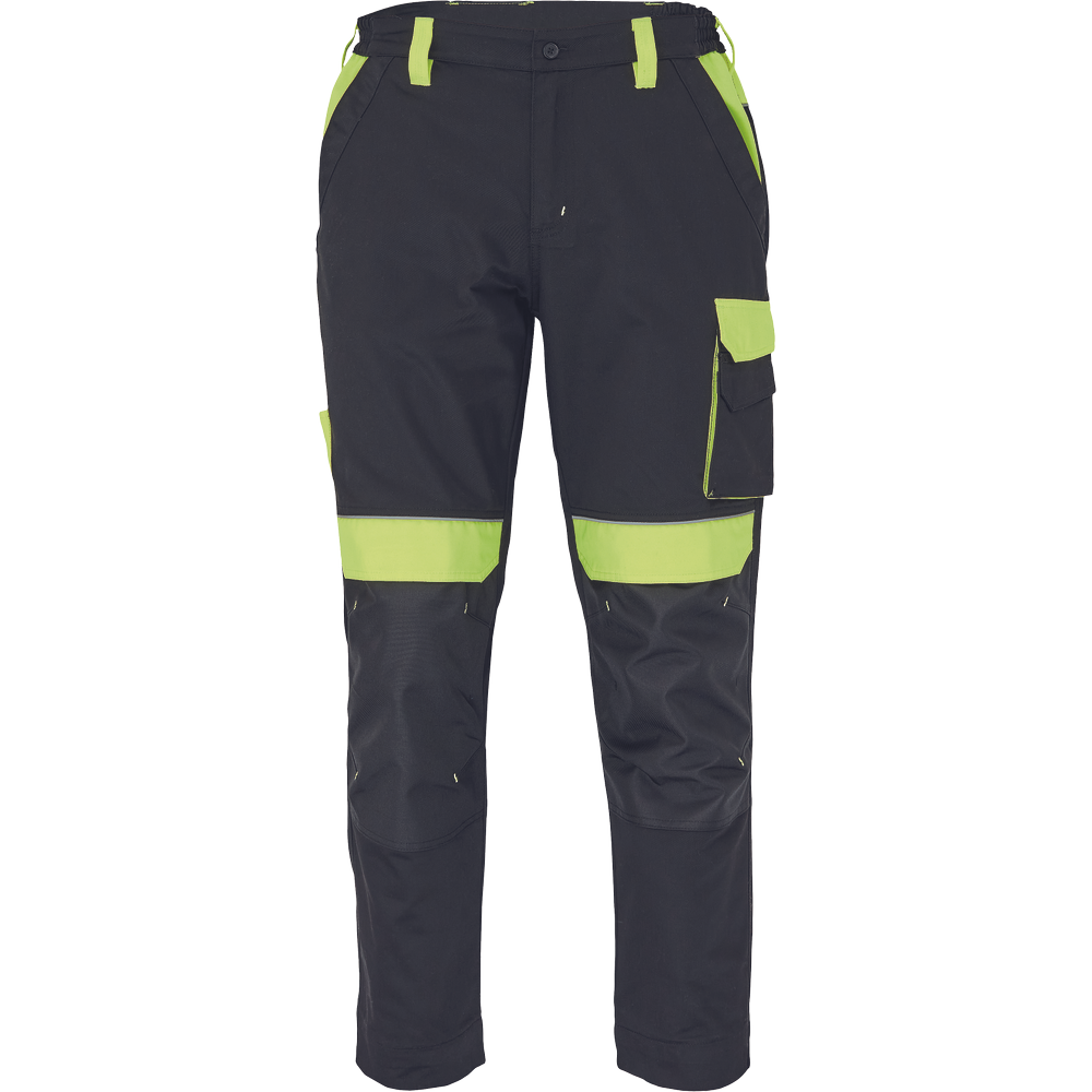 Pracovní kalhoty MAX VIVO Barva: černá-žlutá, Velikost: 68