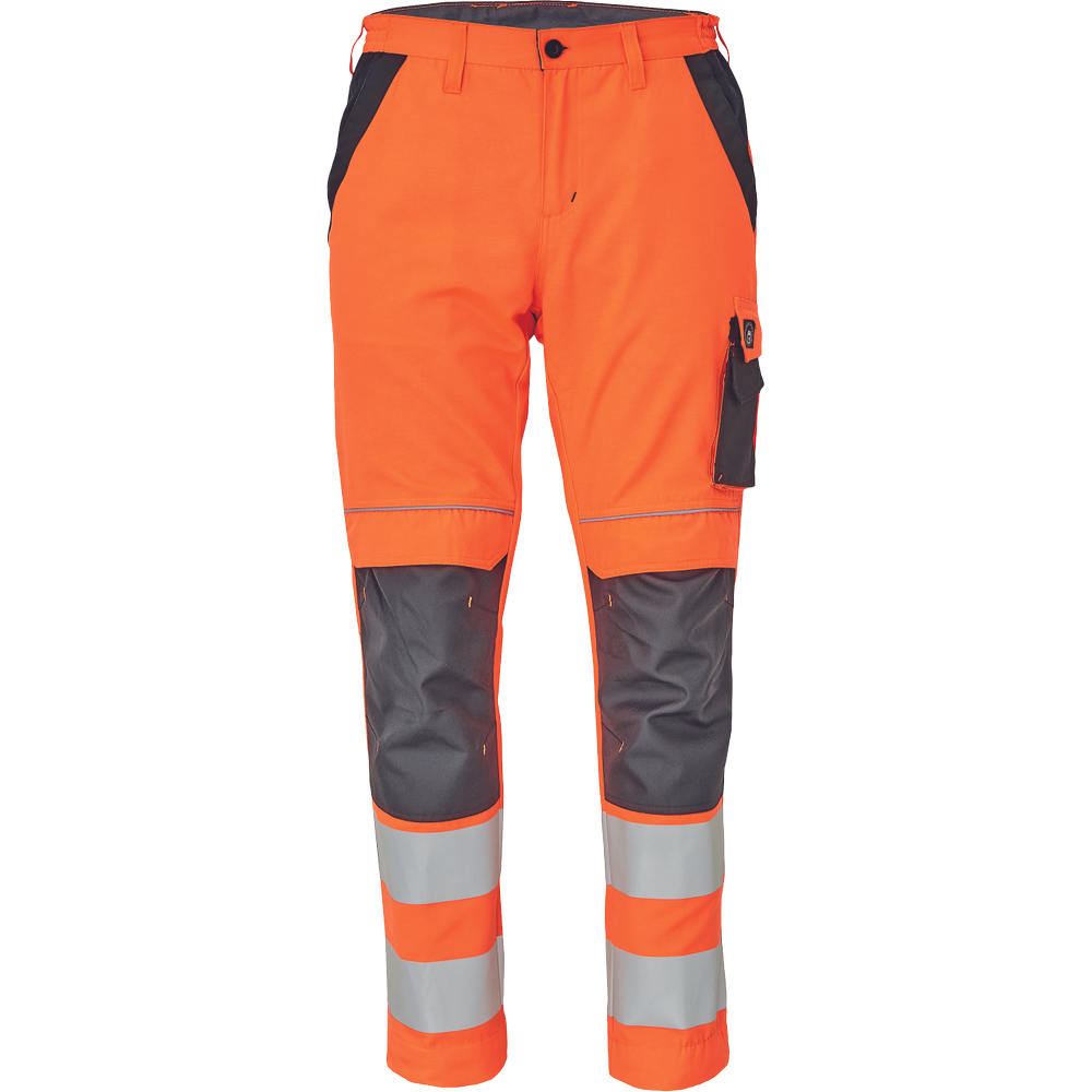 Pracovní kalhoty MAX VIVO HV Barva: oranžová-černá, Velikost: 54