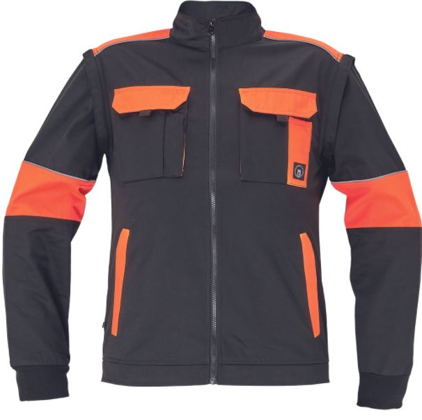 Pracovní bunda MAX VIVO 2v1 Barva: černá-oranžová, Velikost: 62