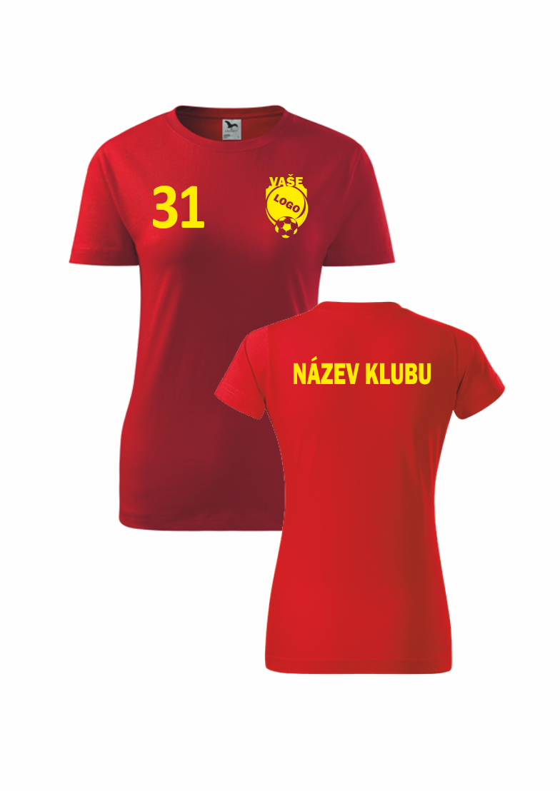 Dámská klubová trička Barva: červená, Velikost: 2XL