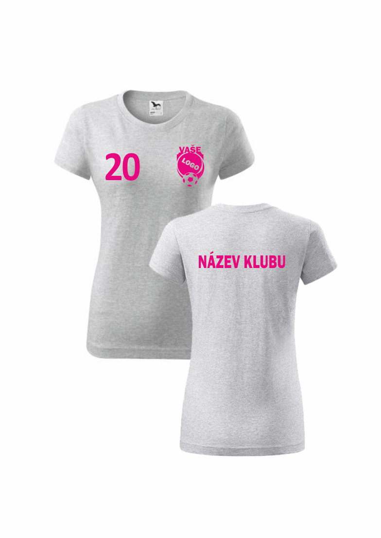 Dámská klubová trička Barva: světle šedý melír, Velikost: XL