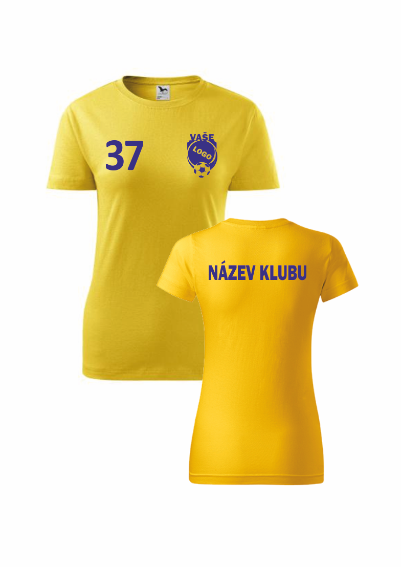 Dámská klubová trička Barva: žlutá, Velikost: 2XL