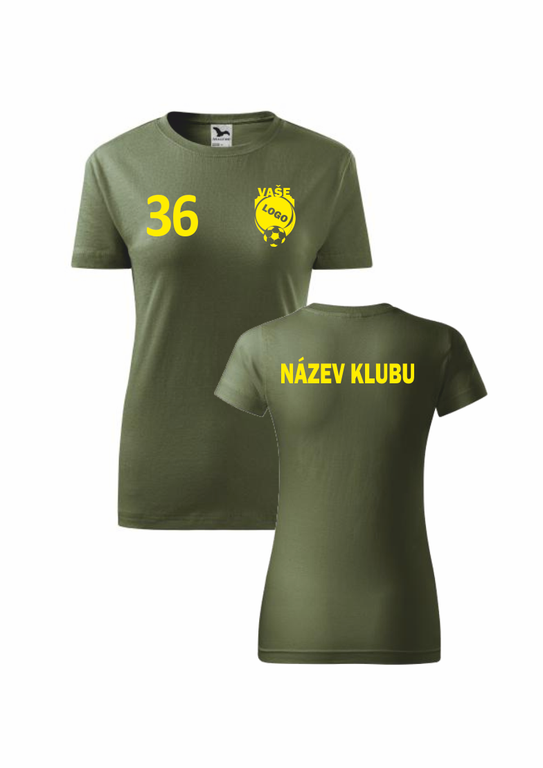 Dámská klubová trička Barva: khaki, Velikost: 2XL