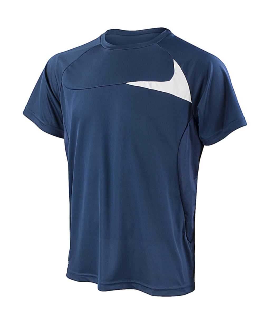 Pánská tréninková košile Spiro Dash Barva: námořní modrá-bílá, Velikost: 4XL