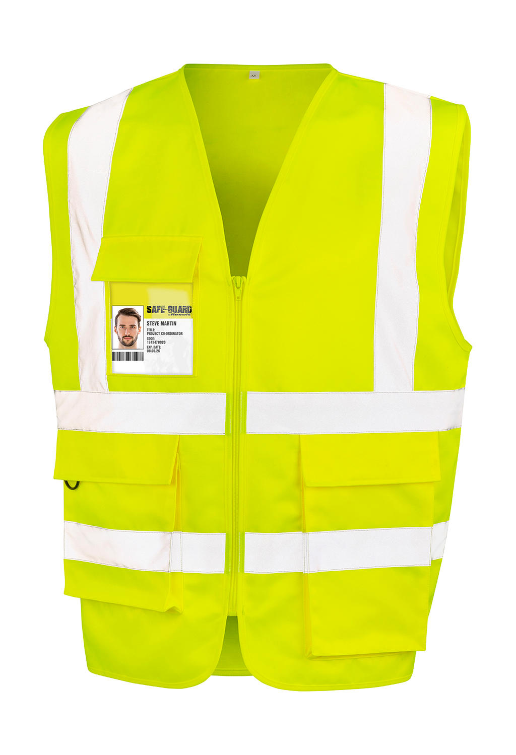 Těžká bezpečnostní vesta z polybavlny Barva: fluorescenční žlutá, Velikost: L