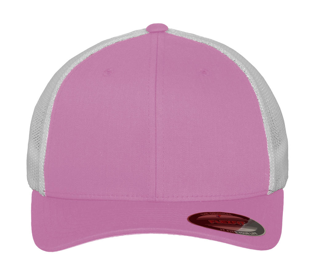 Dvoubarevná síťovaná čepice Trucker Barva: růžová-bílá, Velikost: L/XL