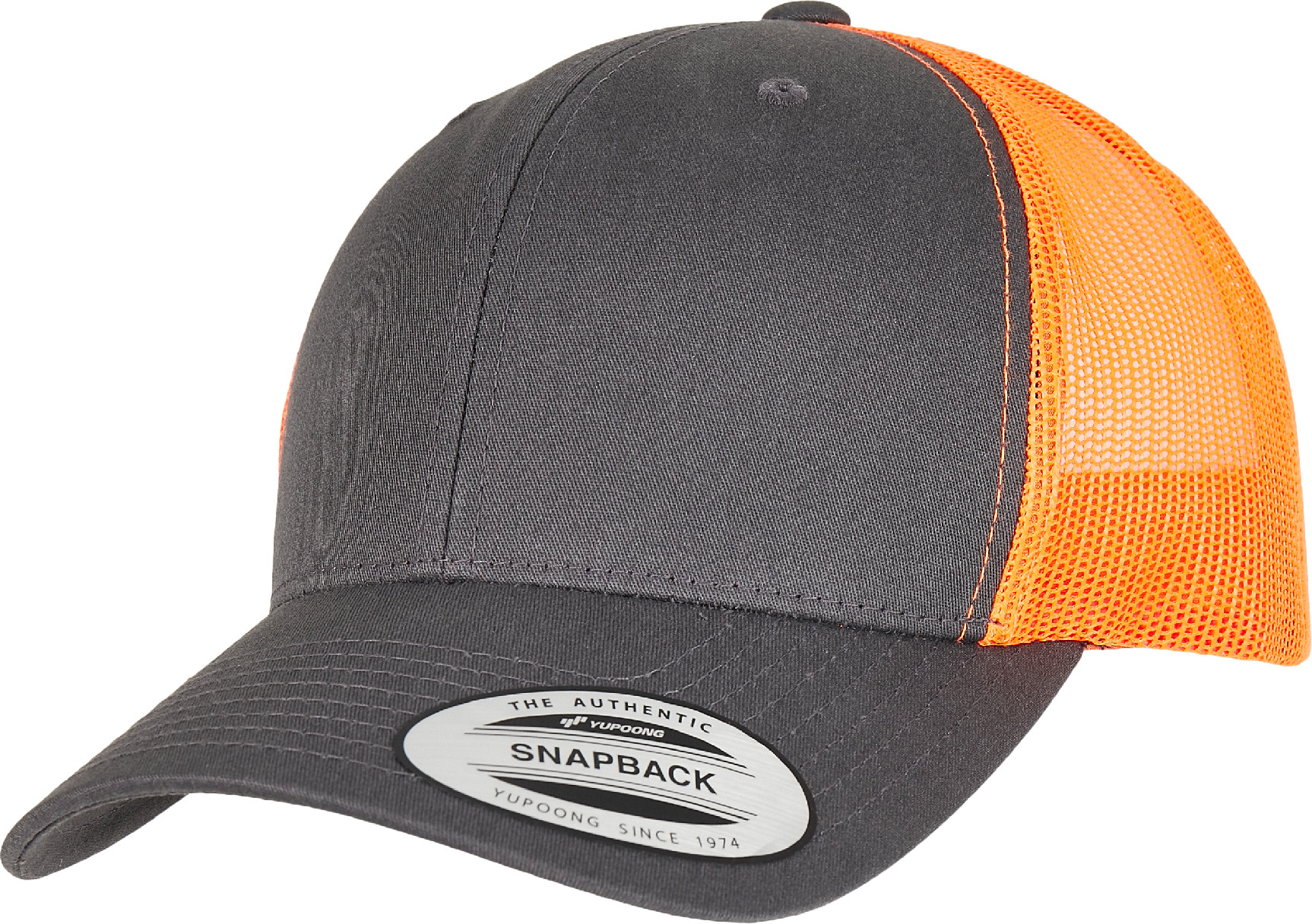 Čepice Retro Trucker 6606 Barva: tmavě šedá-neon orange, Velikost: uni